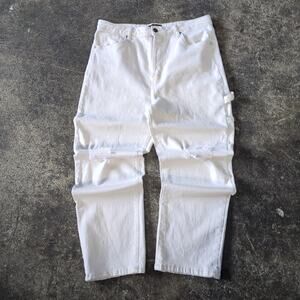 Earnest Sewn Jeans Womens 32 White Cream Skyler Distressed Stretch Preppy